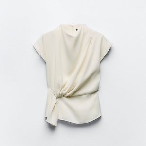 ZARA Ruched Waist Blouse